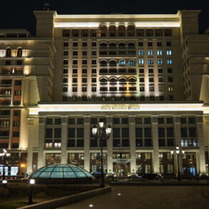 The Four Seasons hotel in front of Red Square.